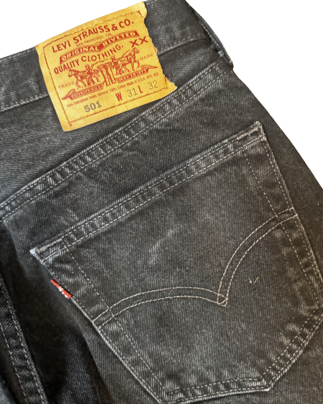 Vintage Levis 501 Charcoal 1998: W30 L32.5