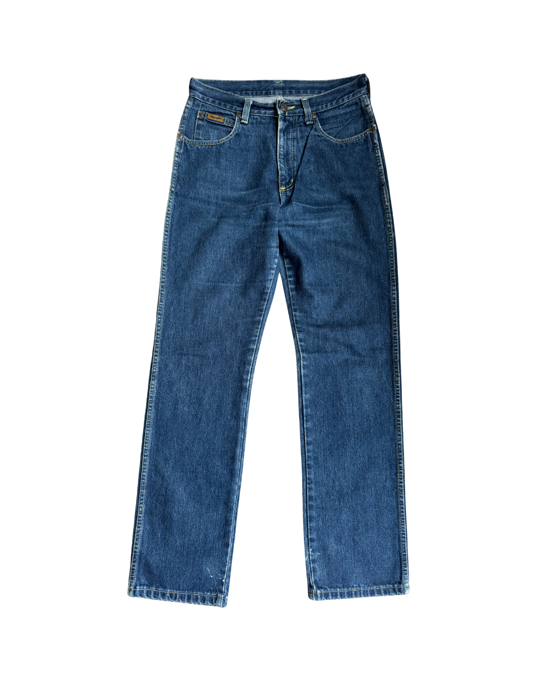 Wrangler Straight Leg: Mid Blue ( W29 L31.5)