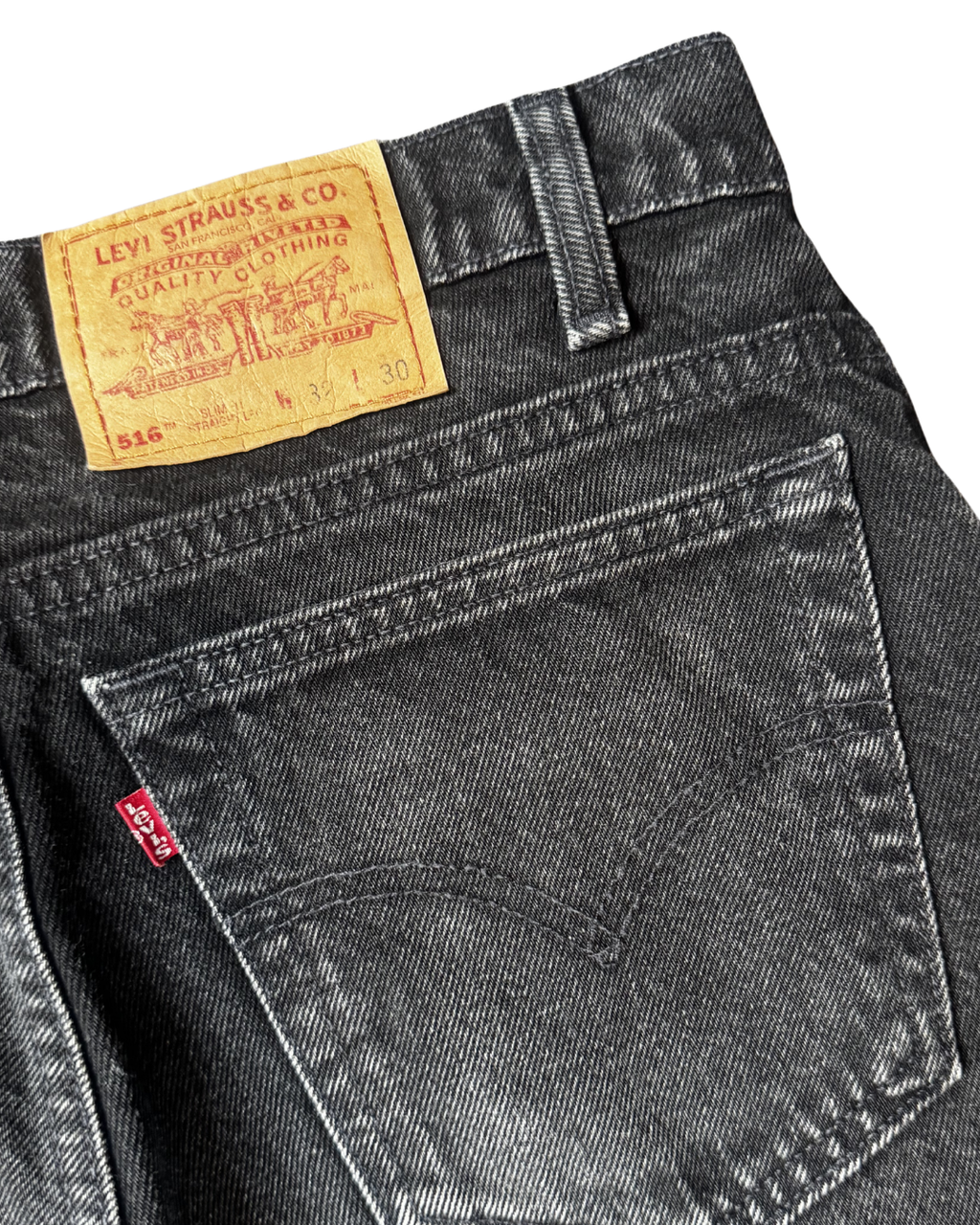 Vintage Levis 516 High Straight Charcoal: W31 L30.5