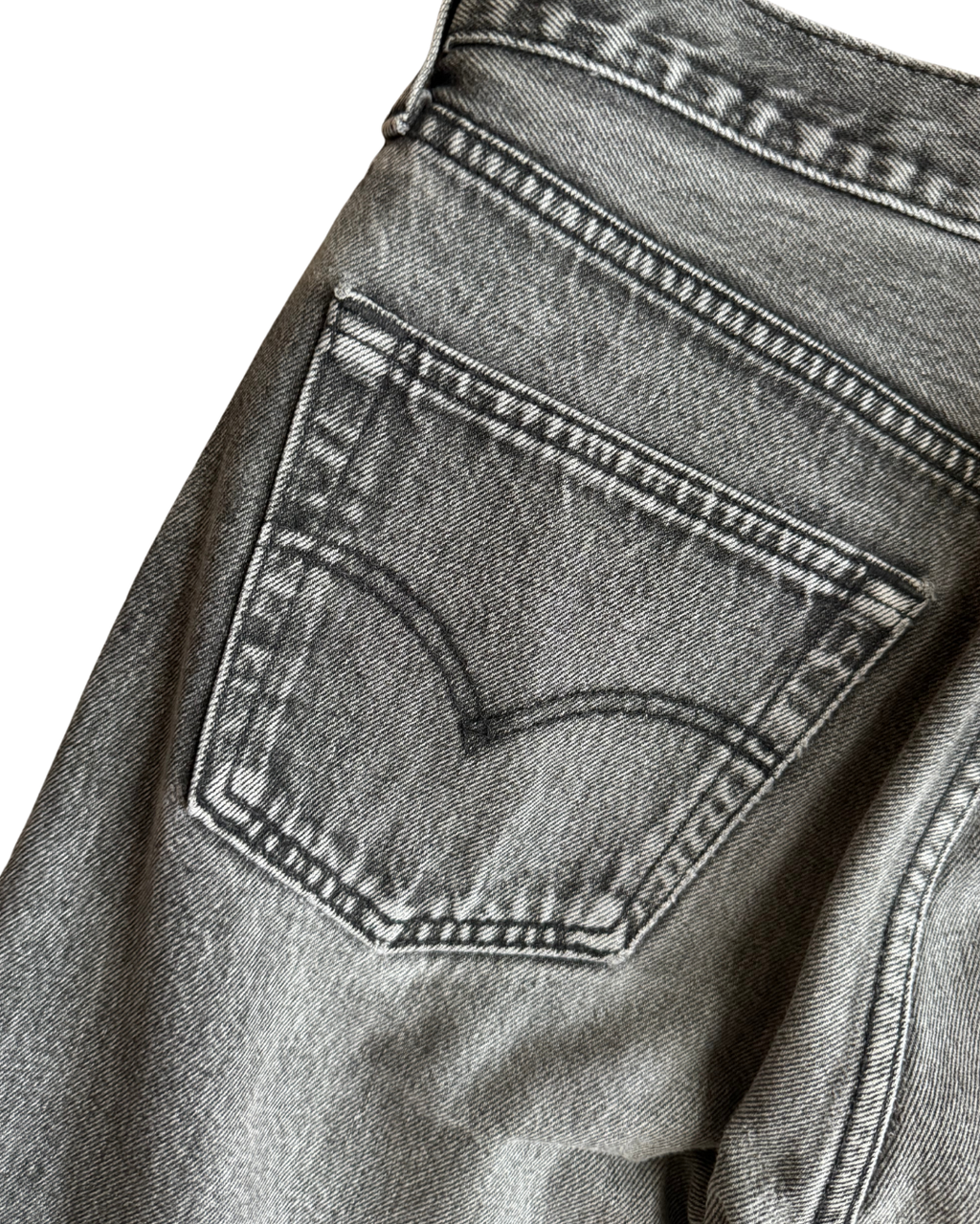 Vintage Levis 501: Charcoal Grey 1996 (W33 L30.5)