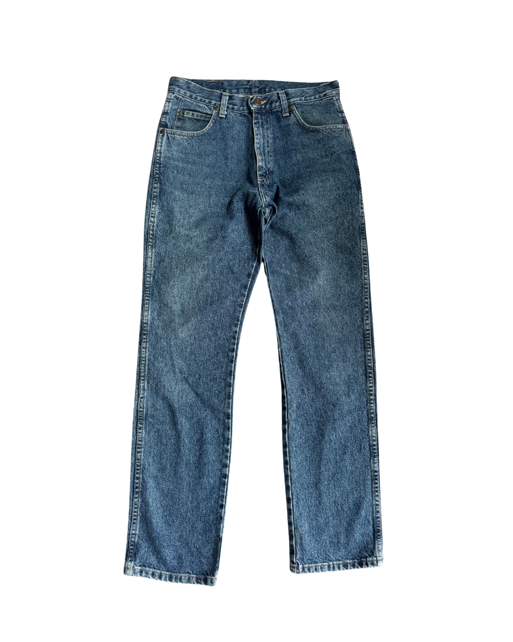 Wrangler Straight Leg: Mid Blue ( W30 L33)