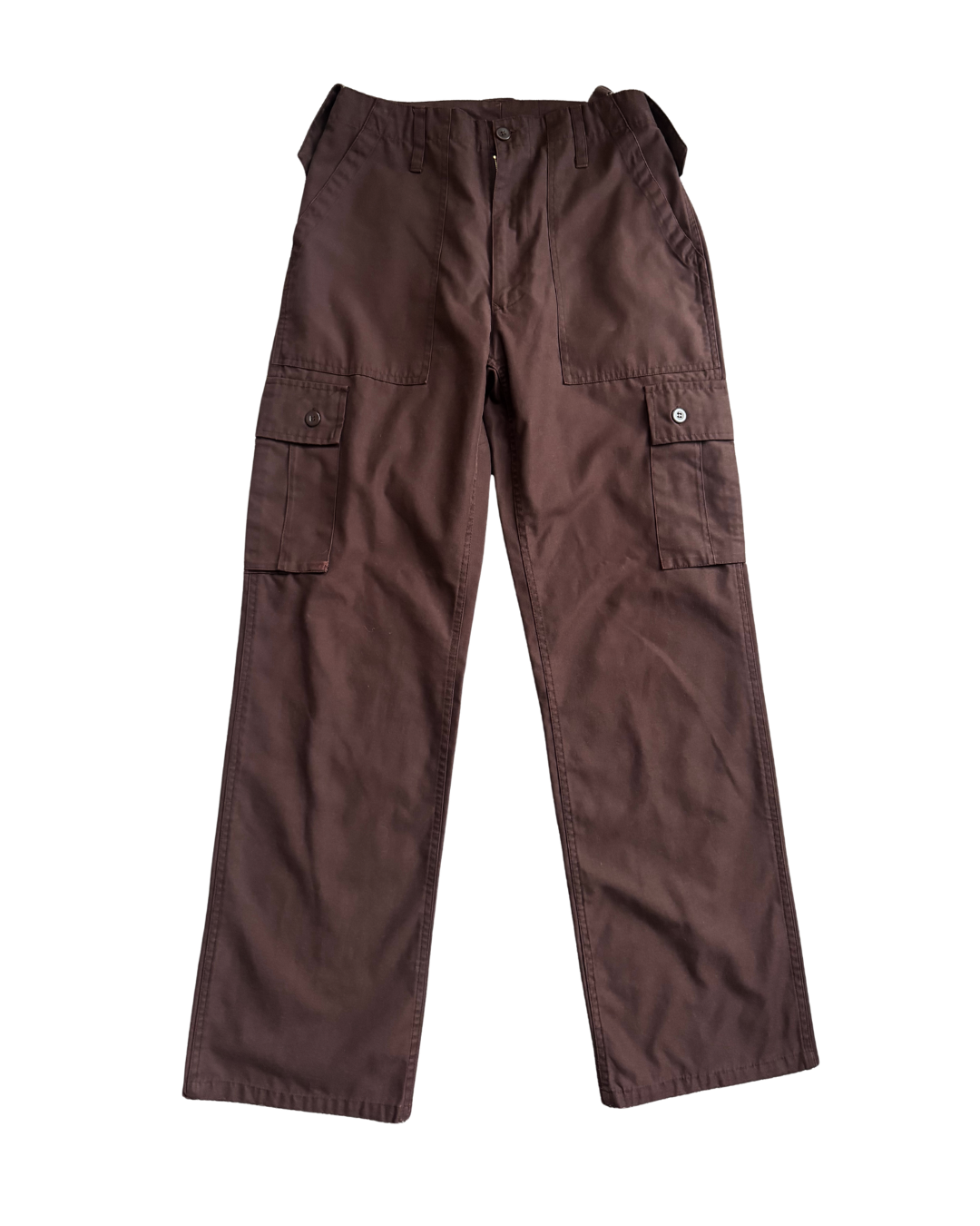 Vintage 90s Army Cargo: Dark Brown ( Waist 28-32" L32")