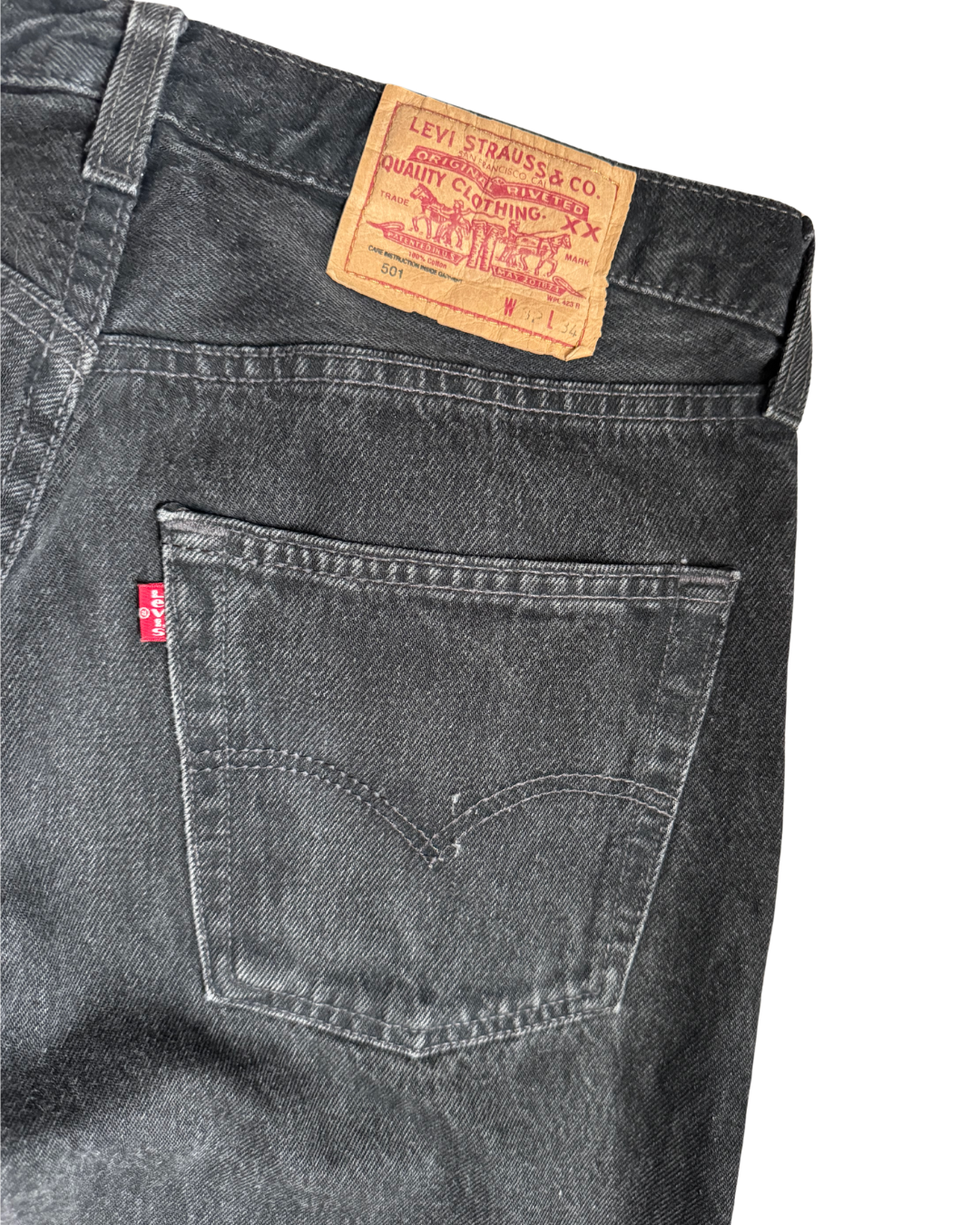Levis 501 Washed Black 80s (W30 L34)