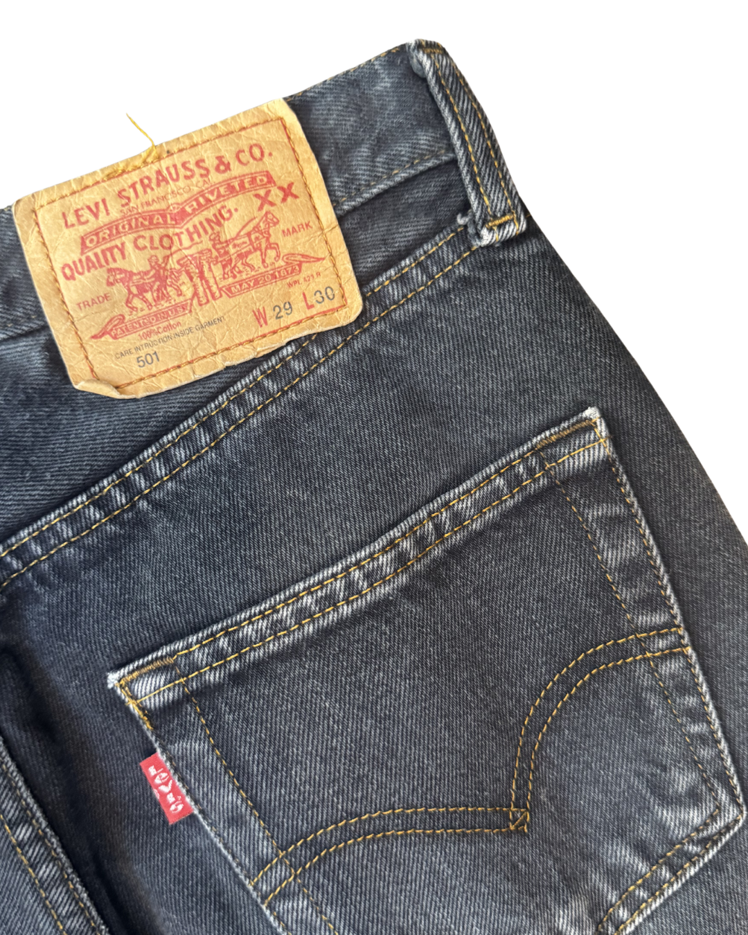 Vintage Levis 501 Navy Black : W28 L28