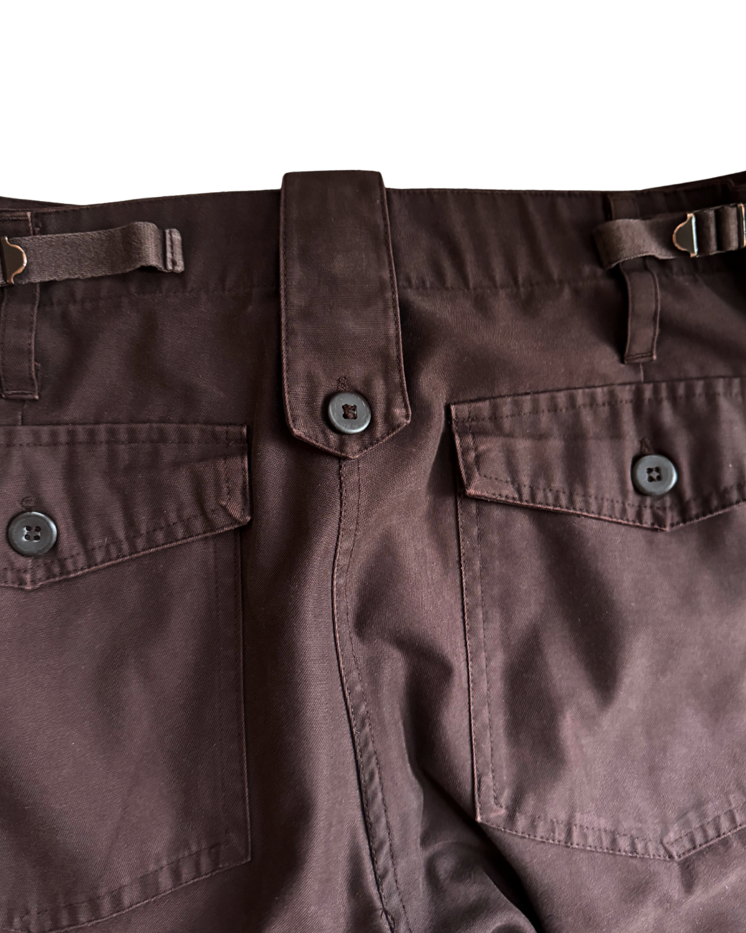 Vintage 90s Army Cargo: Dark Brown ( Waist 28-32" L32")