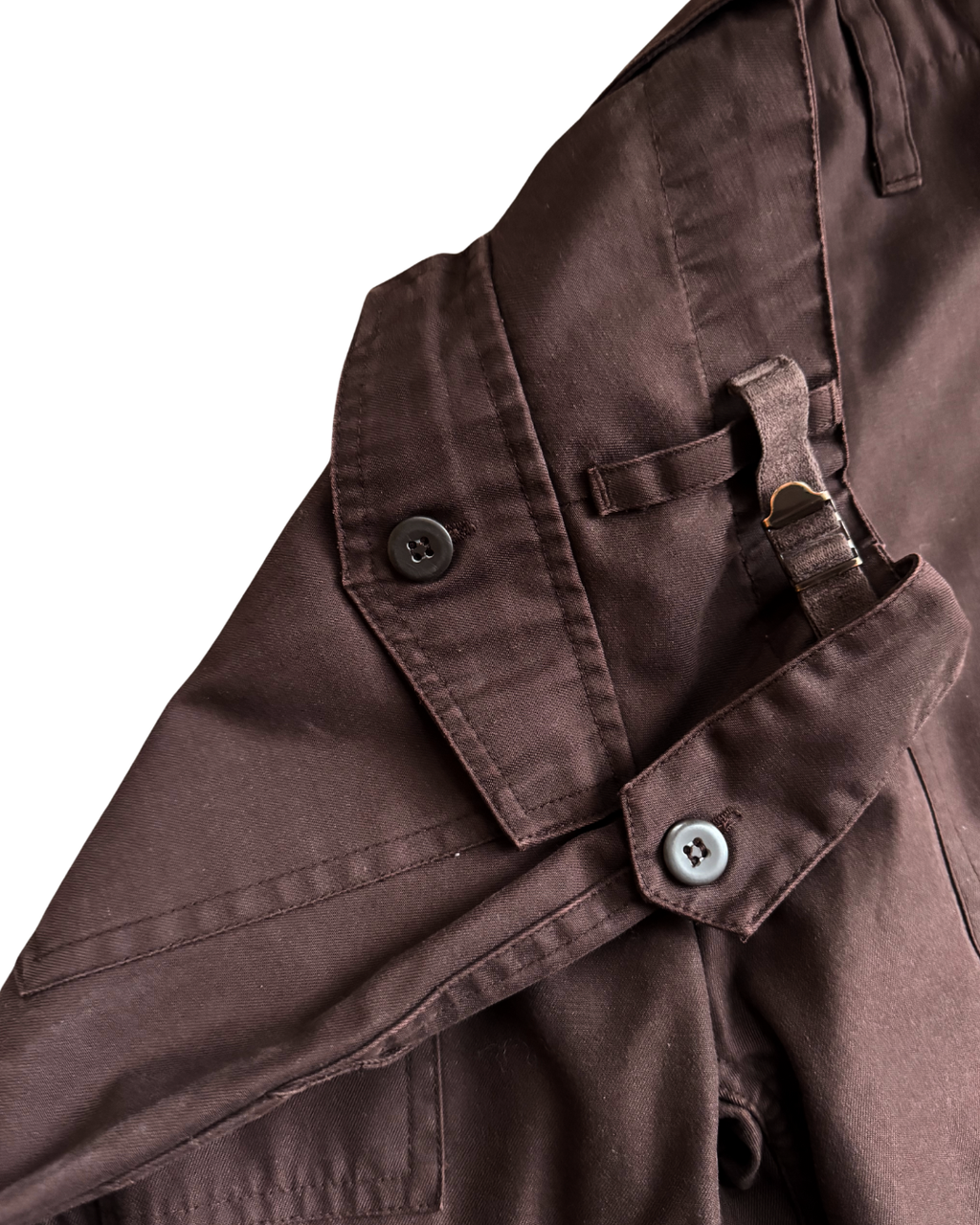 Vintage 90s Army Cargo: Dark Brown ( Waist 28-32" L32")