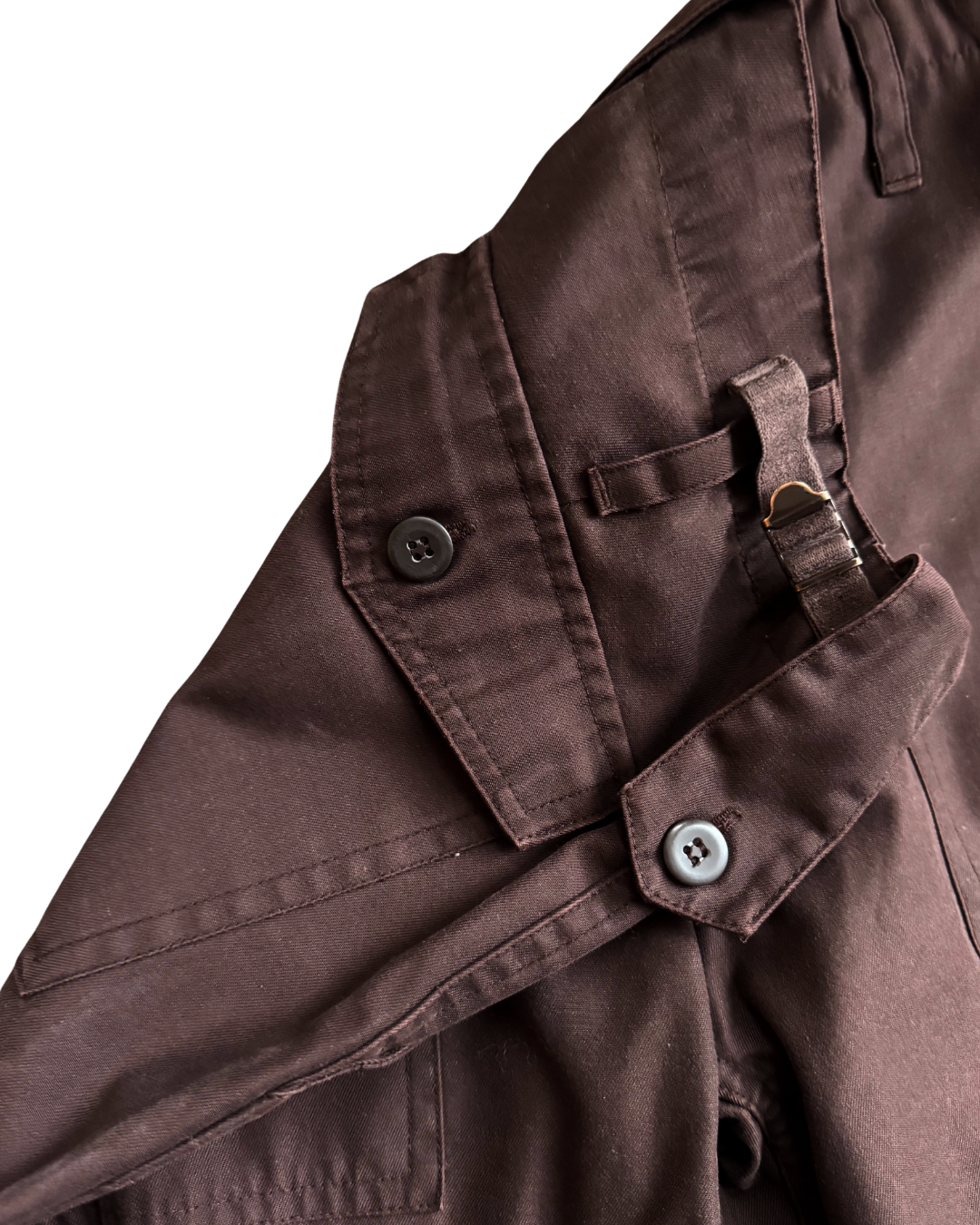 Vintage 90s Army Cargo: Dark Brown ( Waist 28-32" L32")