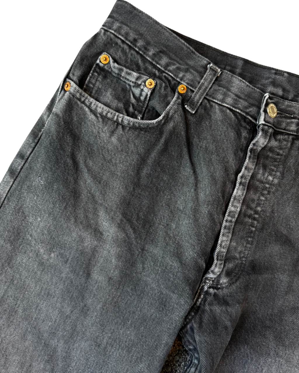 Vintage Levis 501 USA Charcoal (1985): W32 L32.5