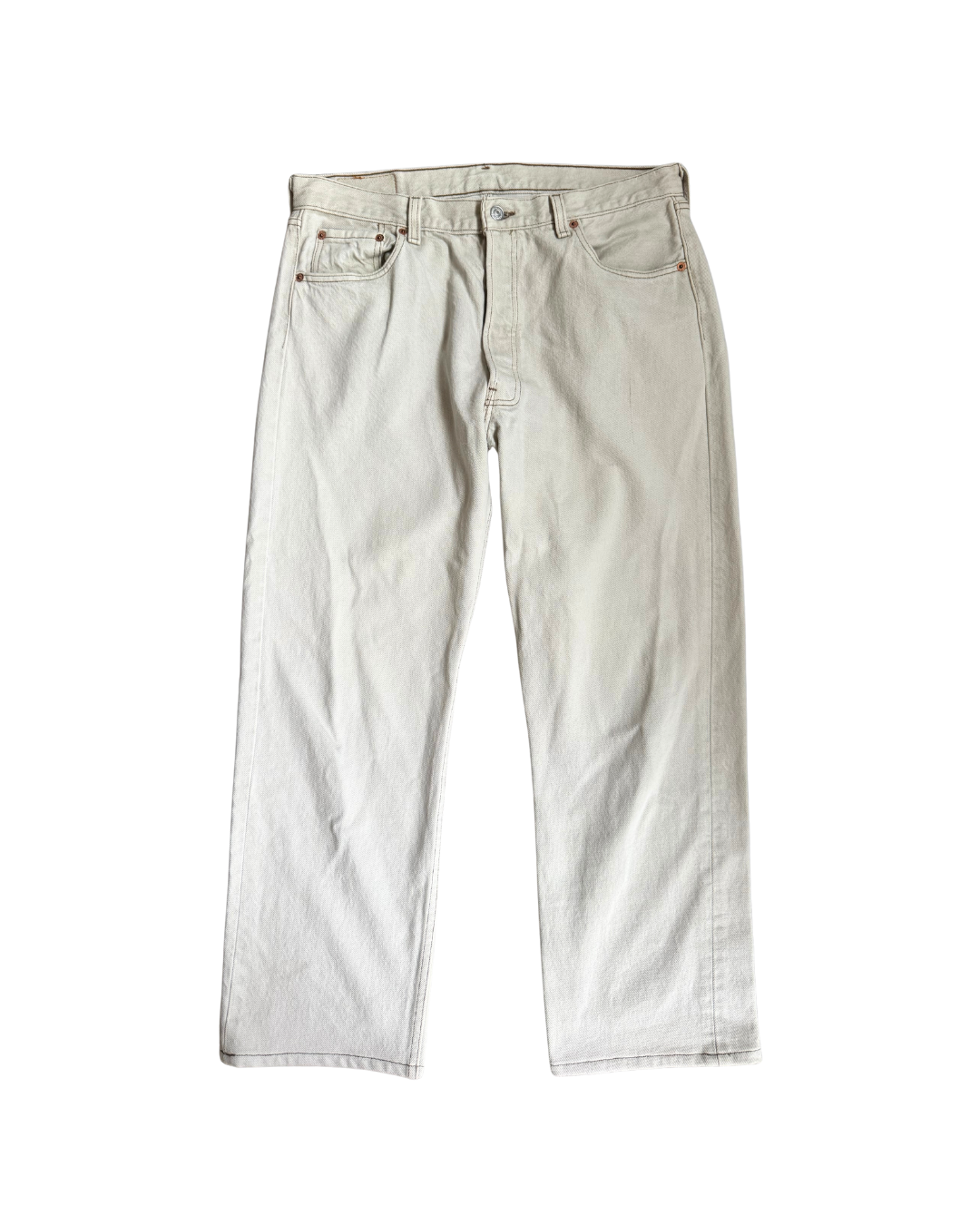 Vintage Levis 501: Cream (W34 L27.5)
