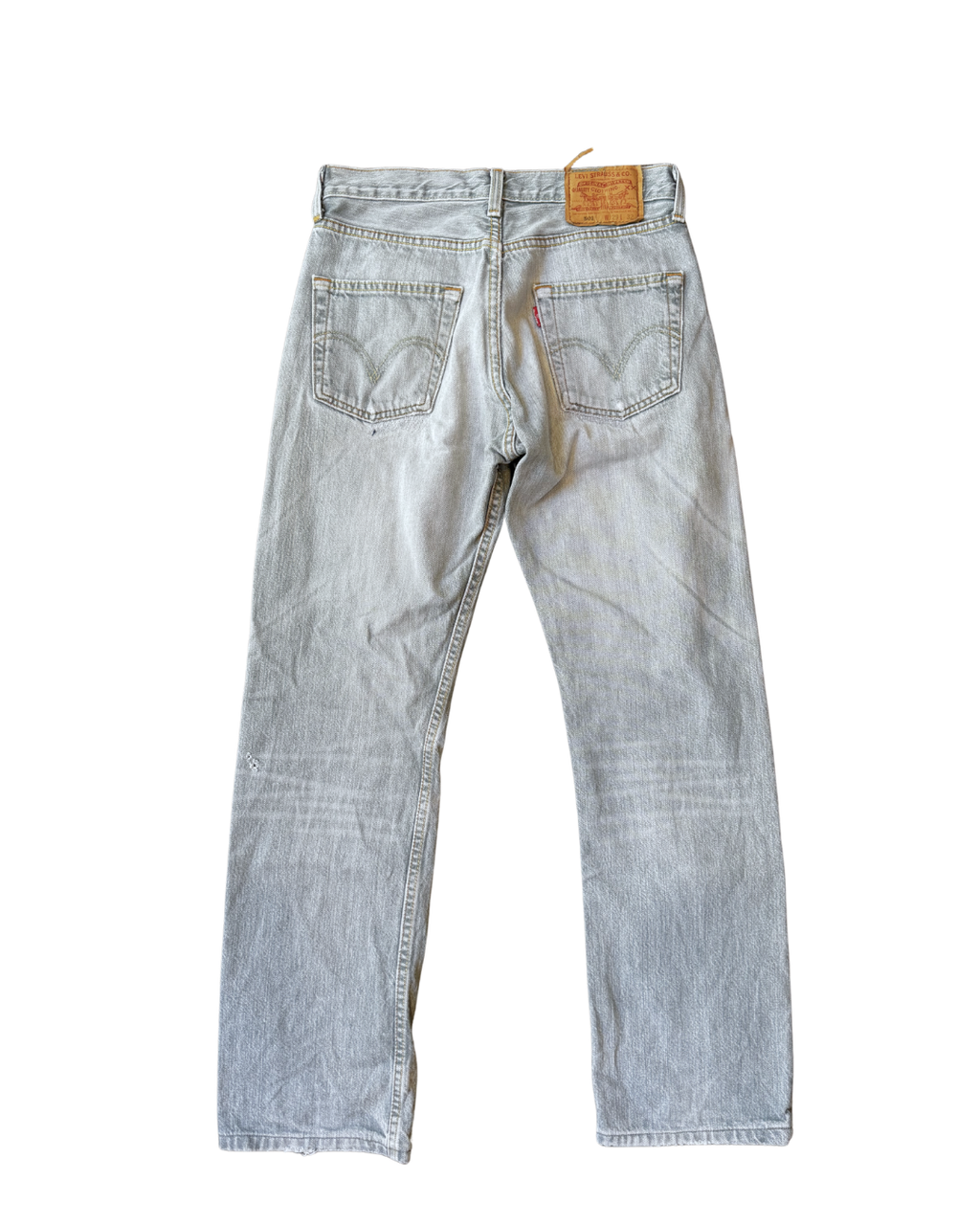 Vintage Levis 501 USA Grey/Blue: W28 L29