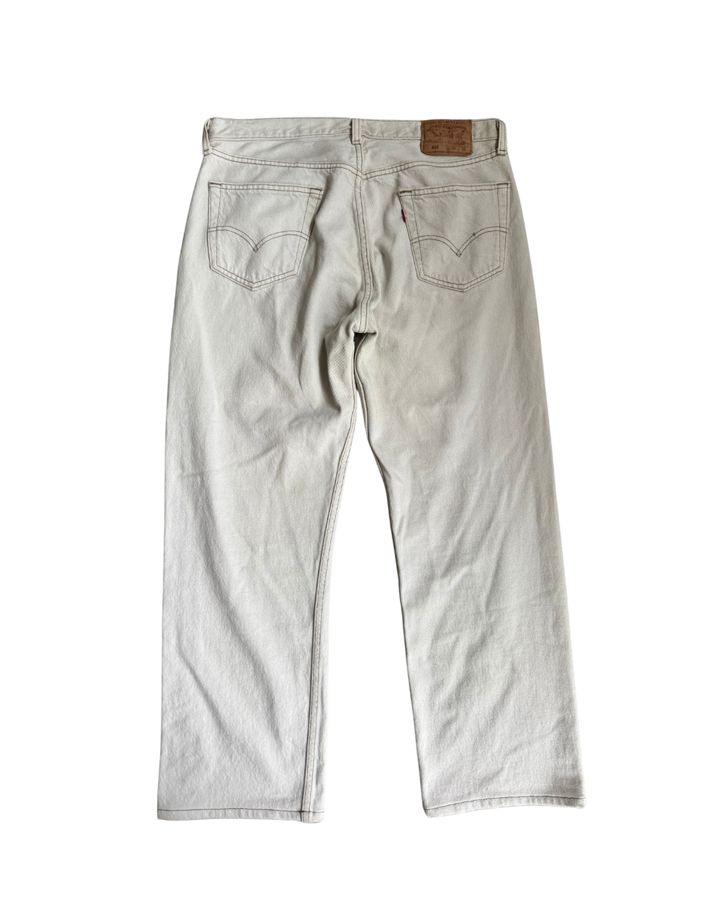 Vintage Levis 501: Cream (W34 L27.5)