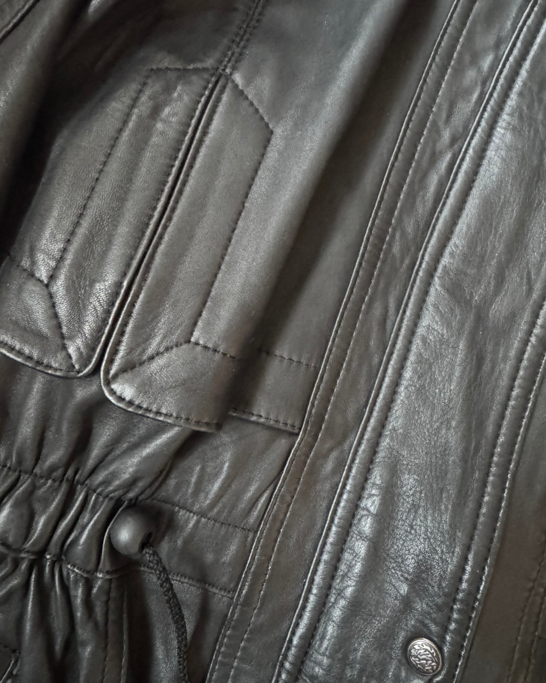 Vintage Funnel Jacket with removable hood (Black)