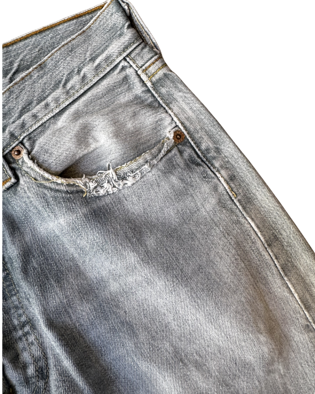 Vintage Levis 501 USA Grey/Blue: W28 L29