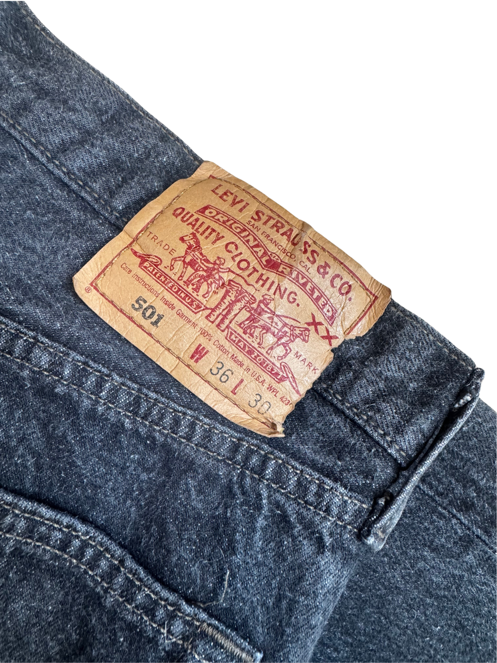 Vintage Levis 501 Charcoal USA 95: W36 L30