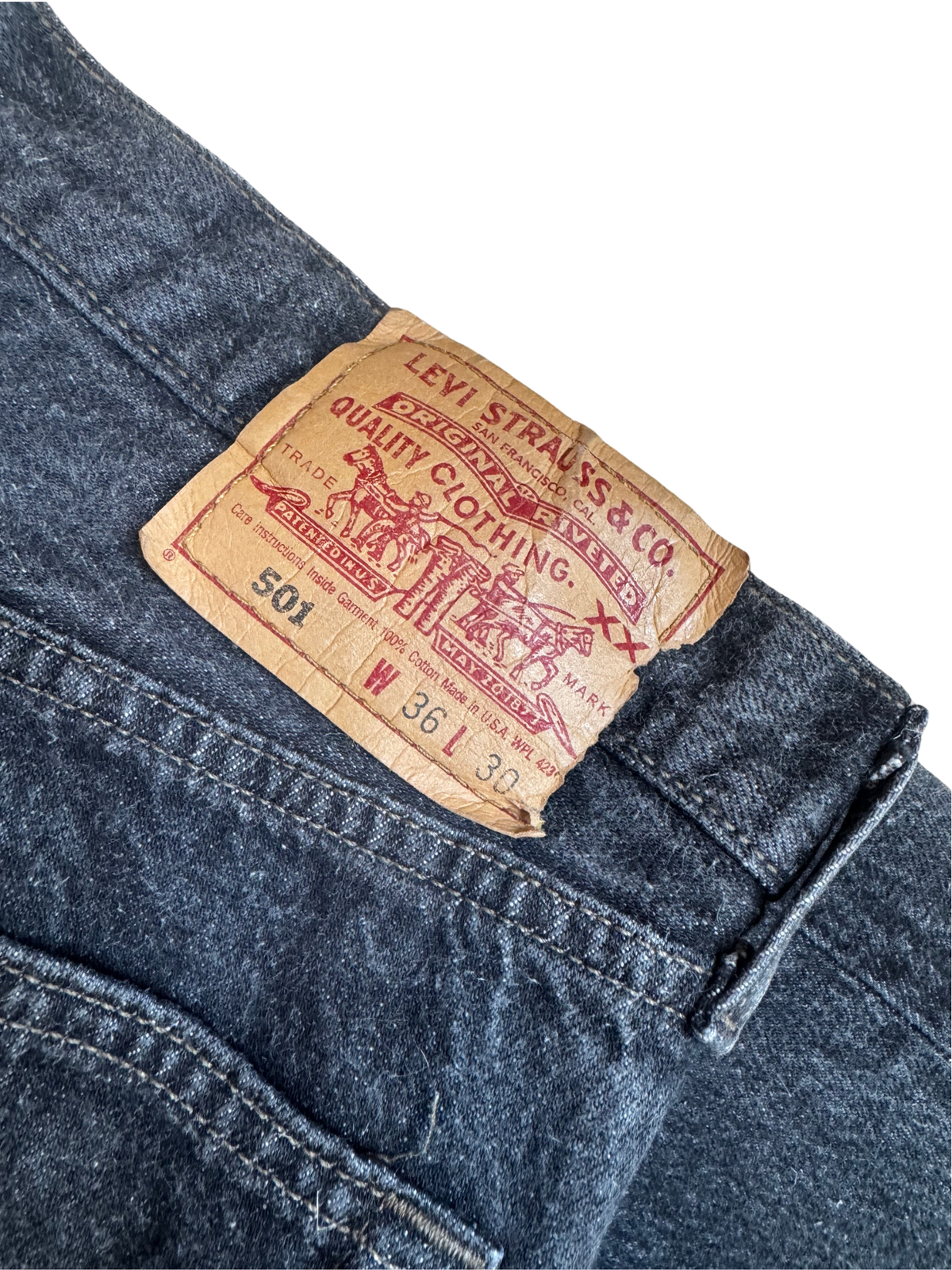 Vintage Levis 501 Charcoal USA 95: W36 L30