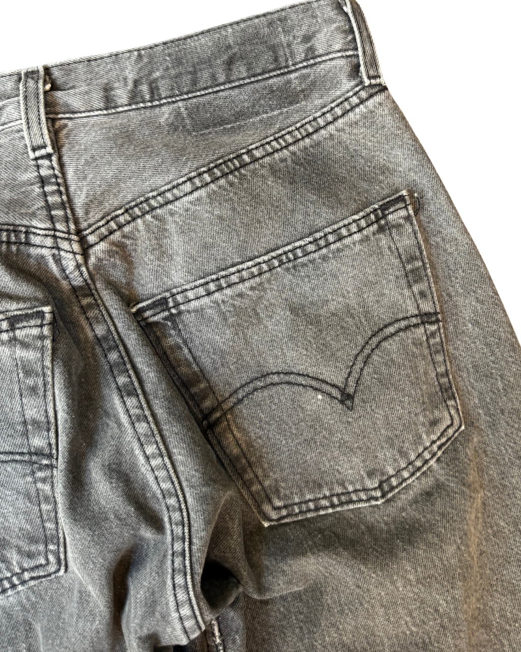 Vintage Levis 501 90s Grey: W29 L31.5
