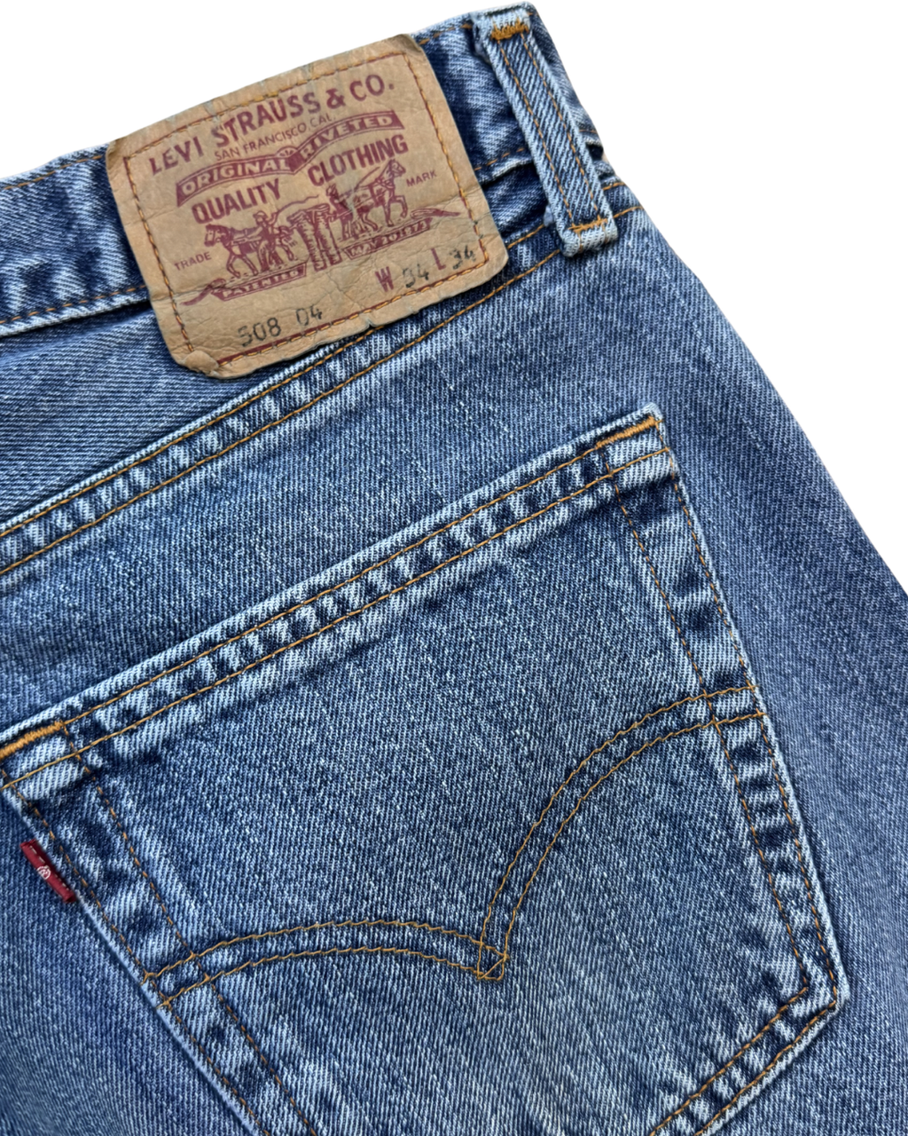 Levis 508 High Rise Mid Blue: W32 L33