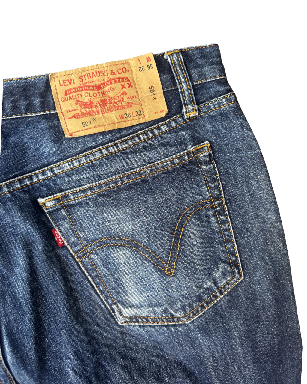 Vintage Levis 501 Dark Blue: W35 L32