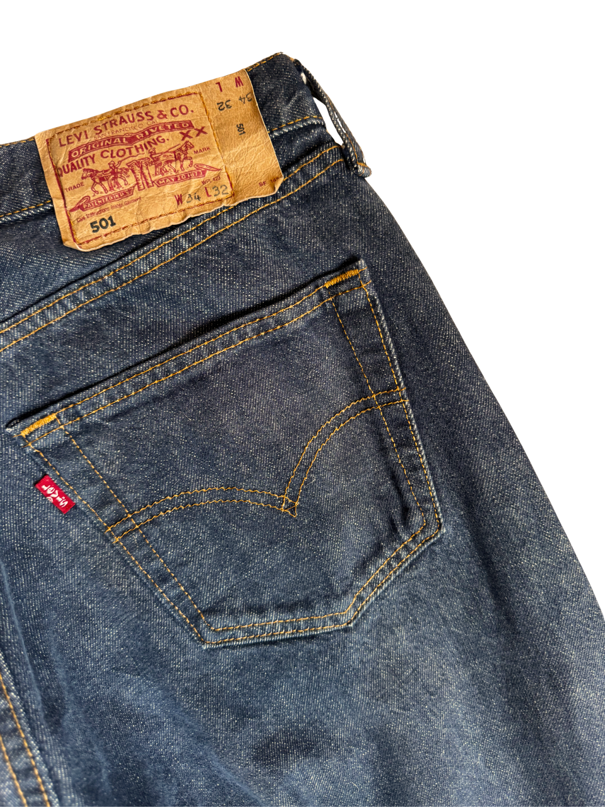 Vintage Levis 501 Dark Blue Indigo : W33 L31