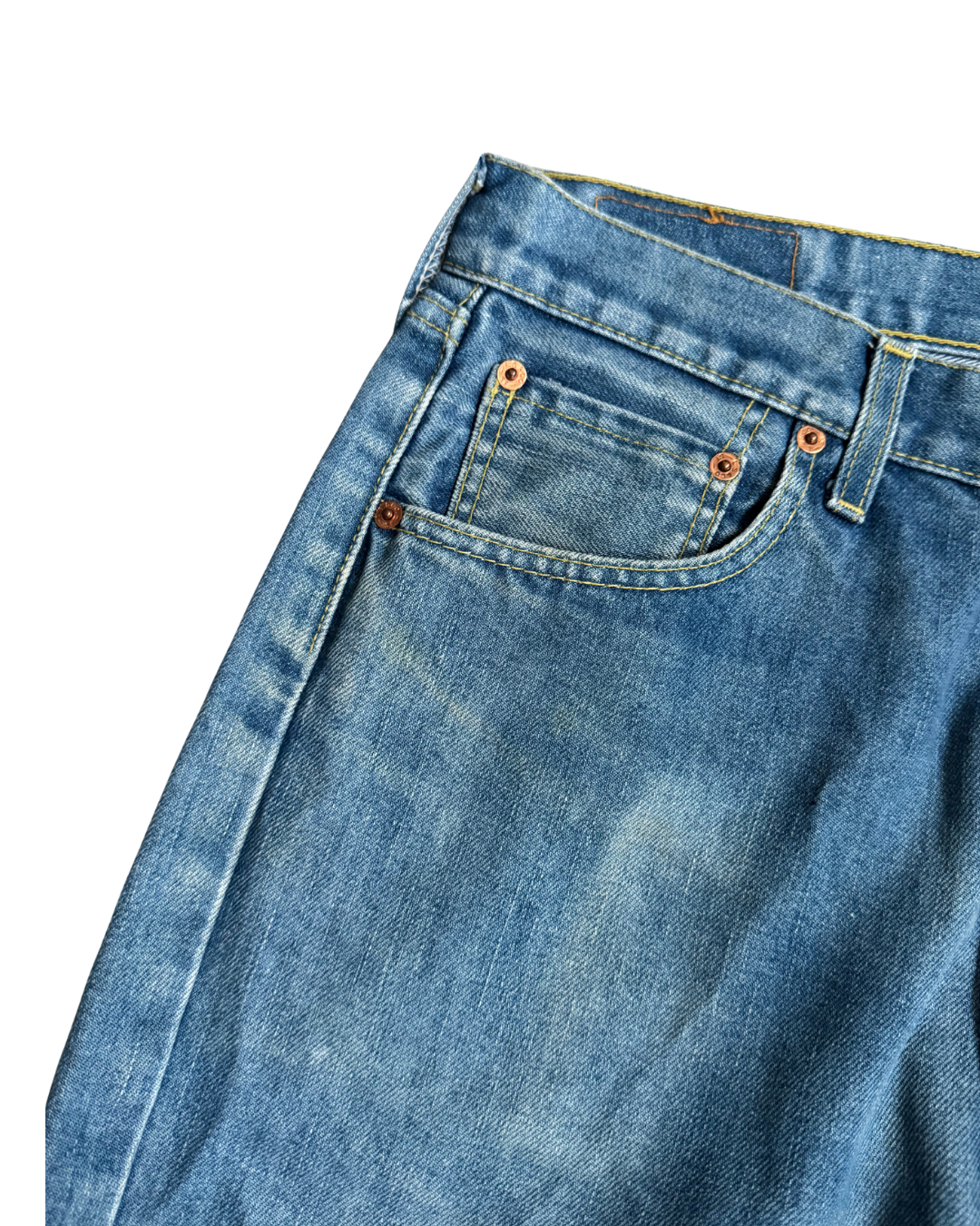 Vintage Levis 501: UK Blue (W33 L33.5)