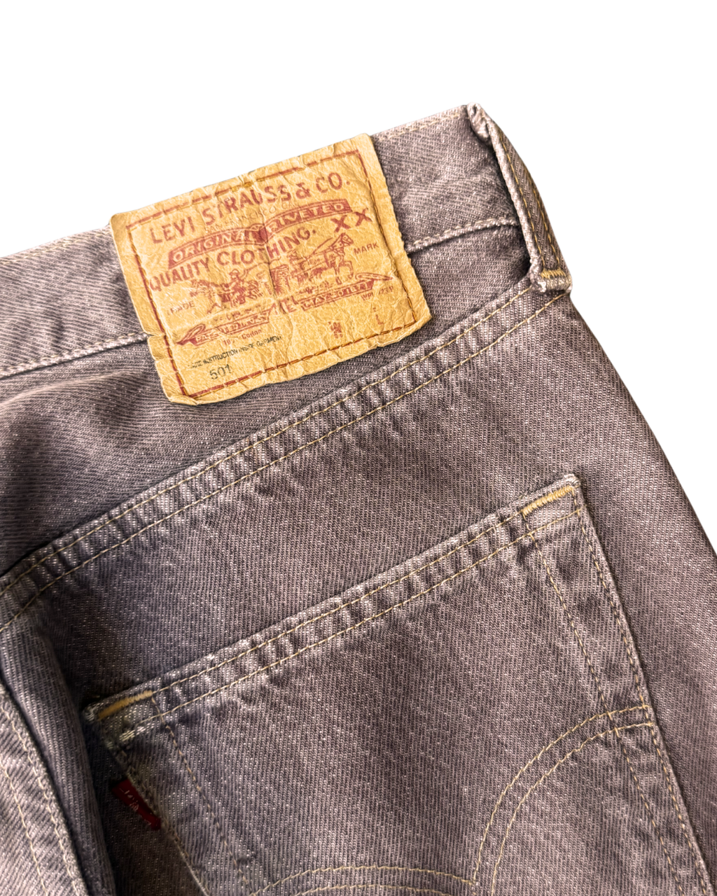 Vintage Levis 501 90s Mauve Brown: W28 L36
