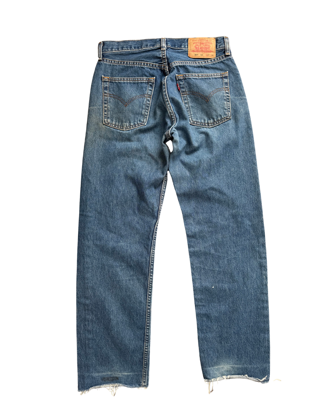 Levis 521 W31 L29 (Mid Blue/Raw Hem)