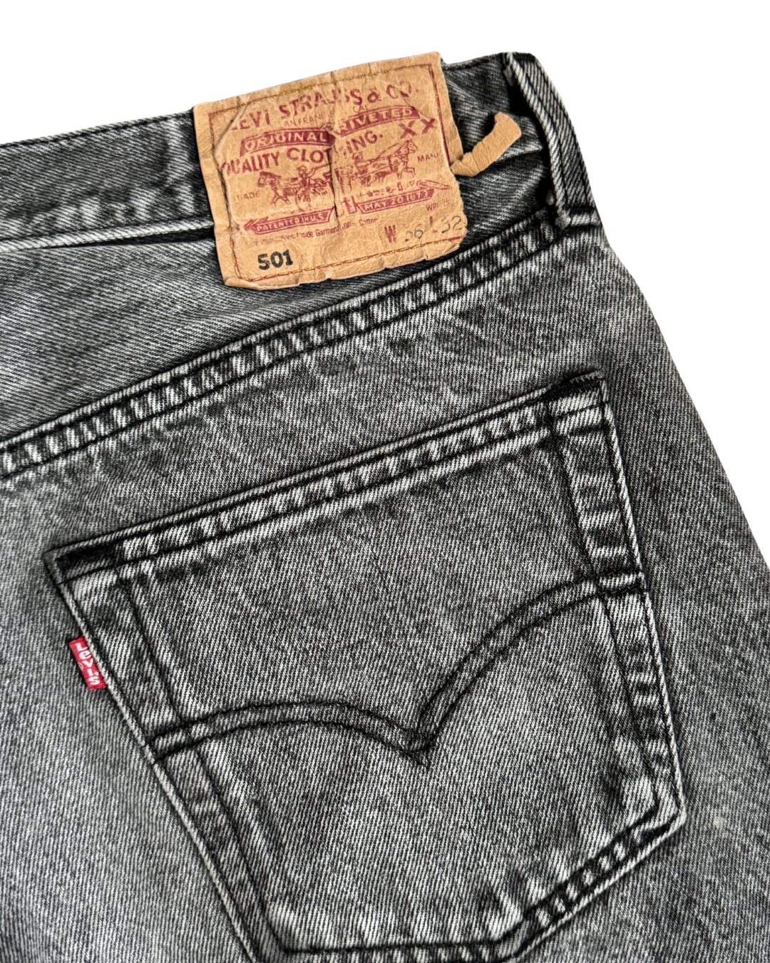 Levis 501 Made in UK Charcoal W34 L32