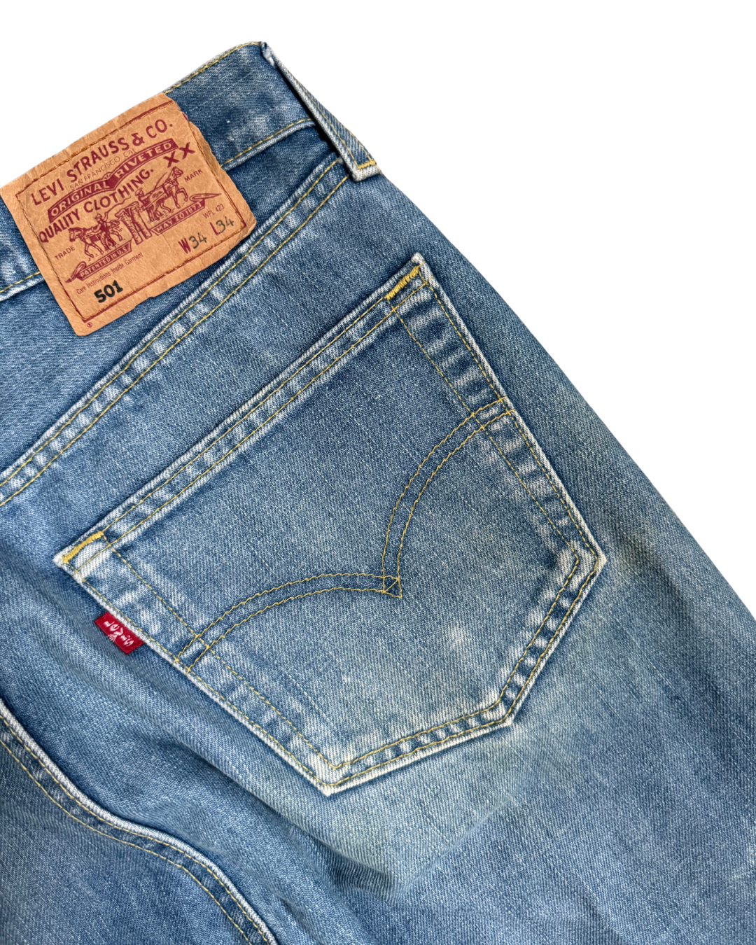 Vintage Levis 501: UK Blue (W33 L33.5)