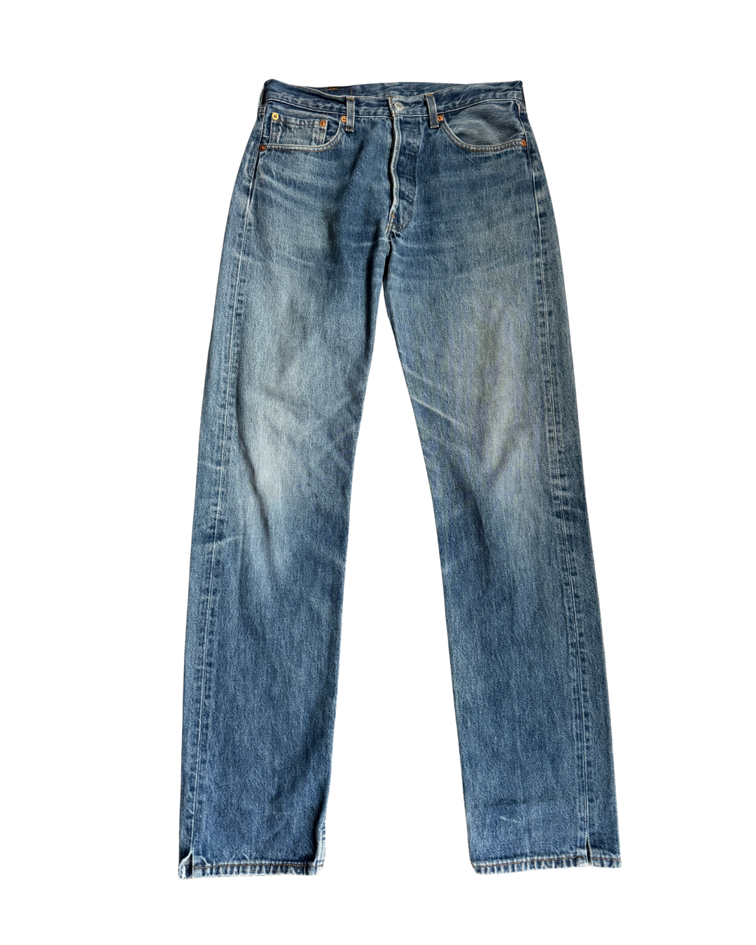 Vintage Levis 501: Mid Blue (W31 L35)
