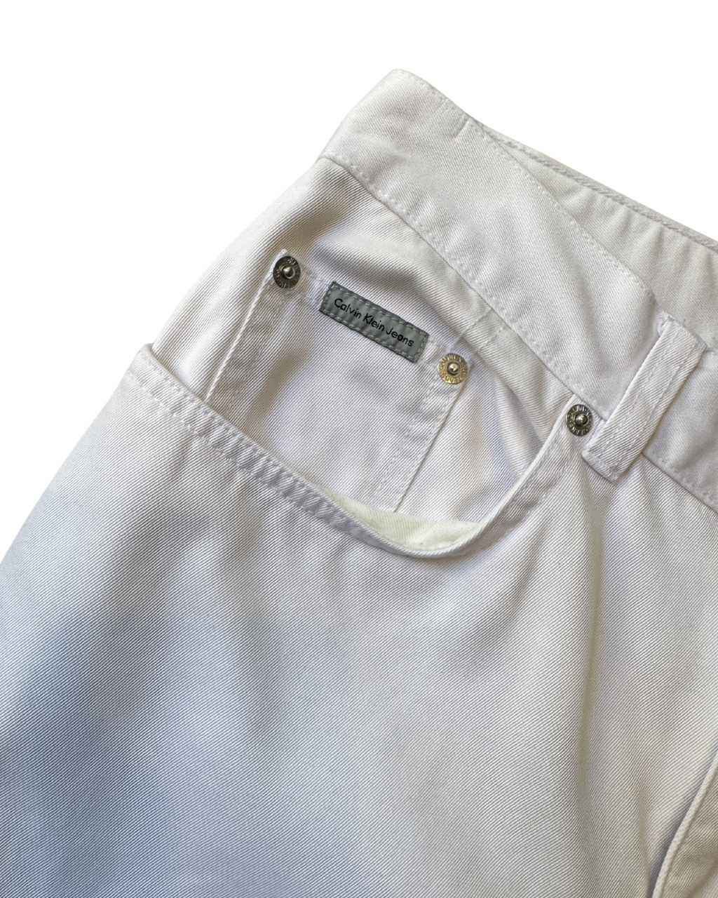 Calvin Klein Straight Leg White: W27 L30