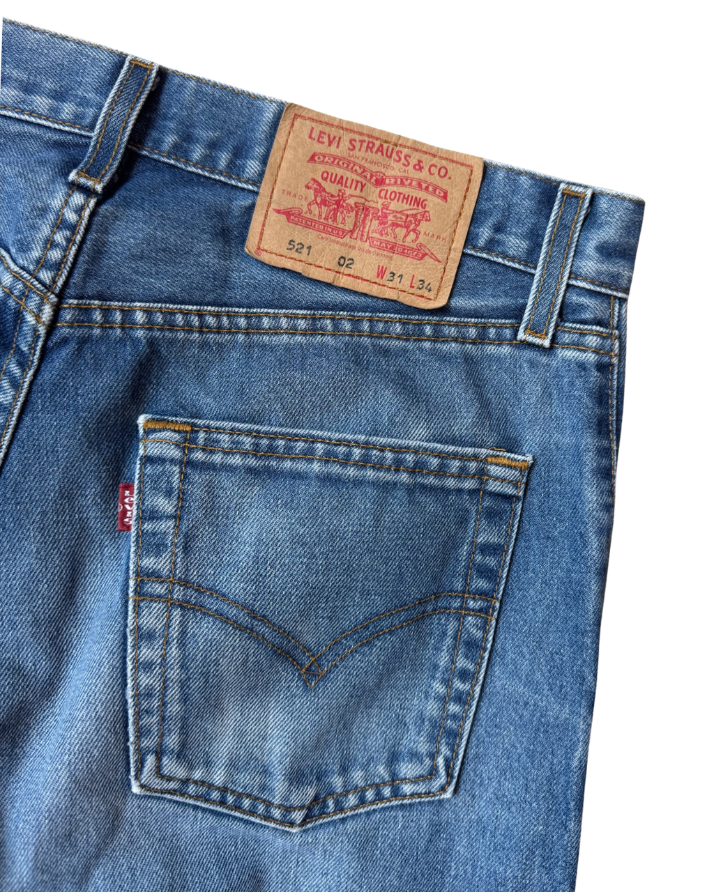 Levis 521 Mid Stonewash: W31 L34