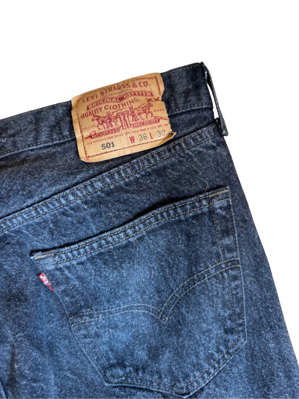 Vintage Levis 501 Charcoal USA 95: W36 L30