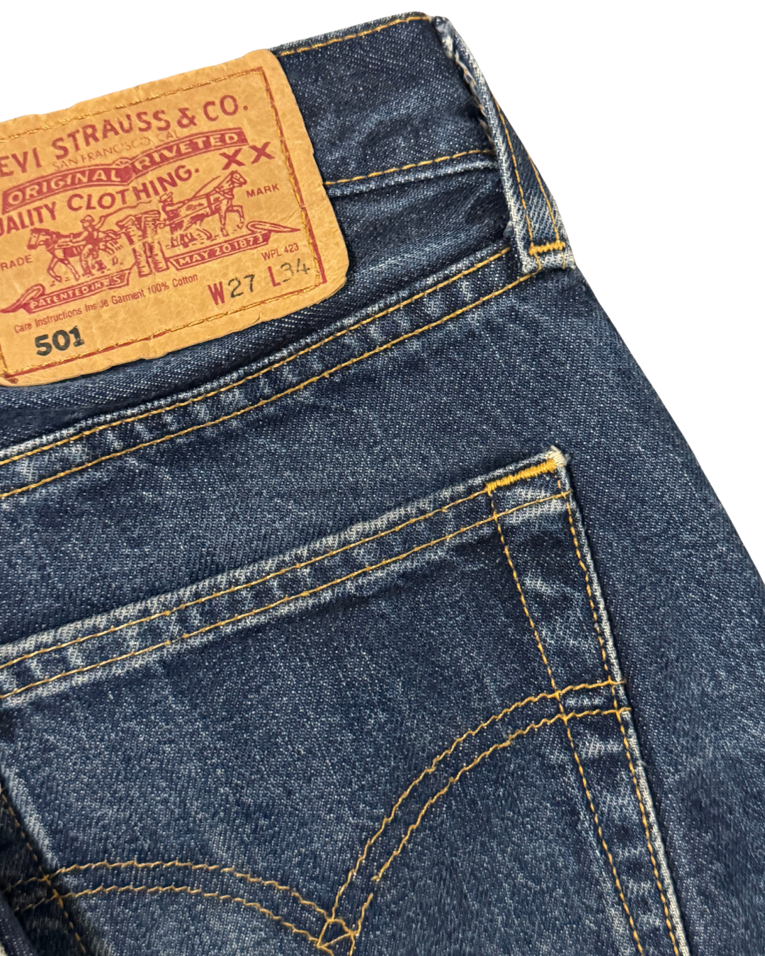 Vintage Levis 501 Ink Blue (W27 L31)