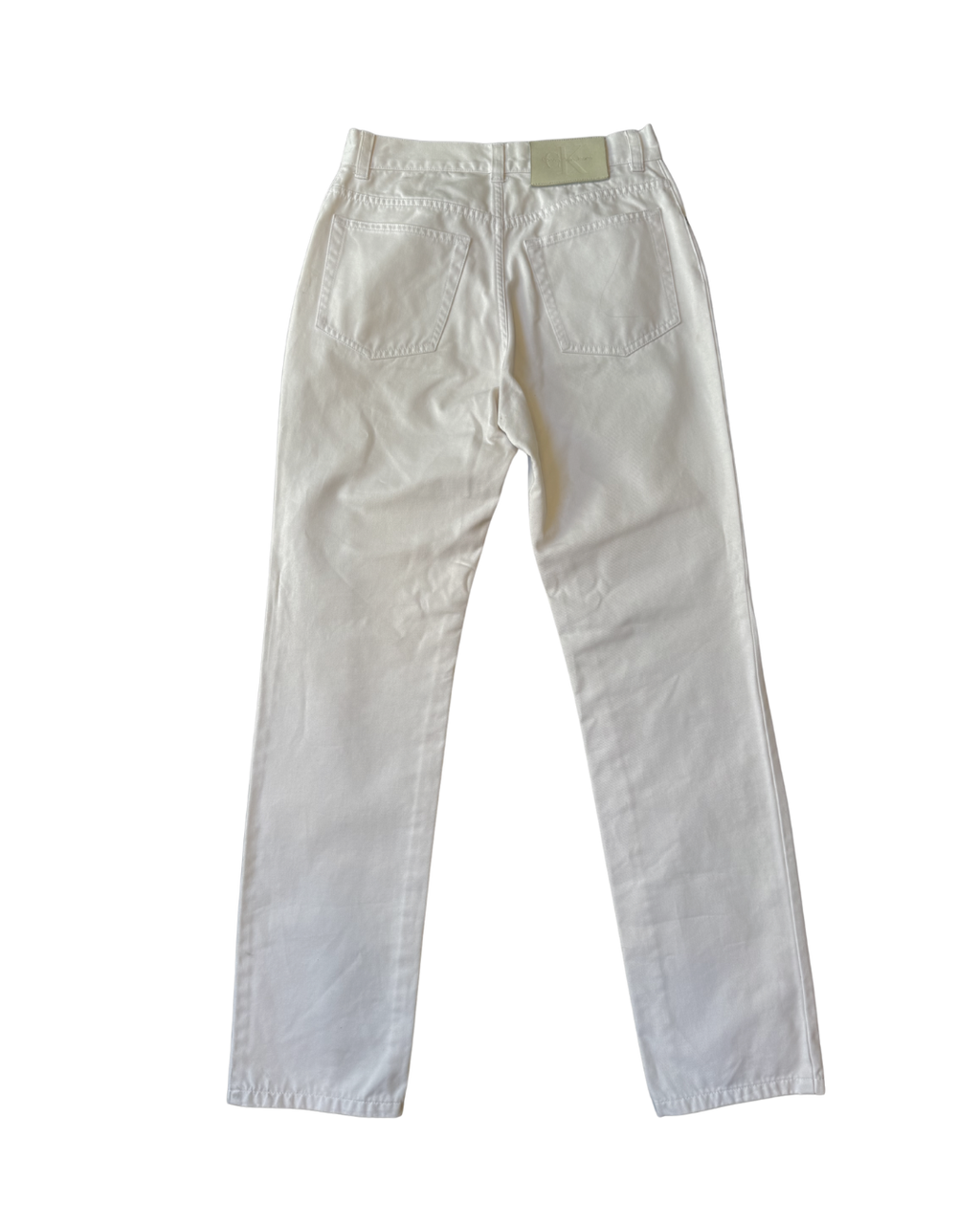 Calvin Klein Straight Leg White: W27 L30