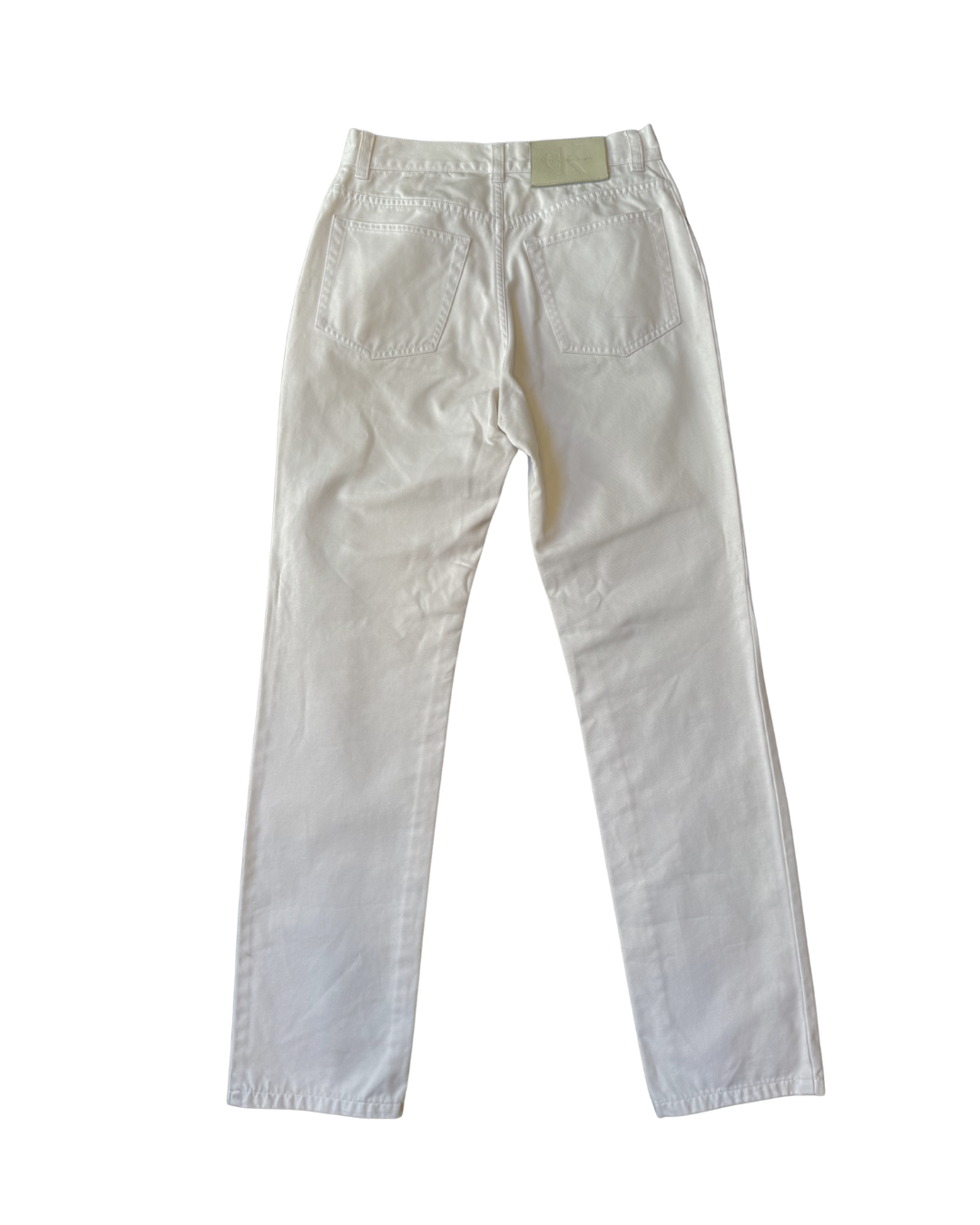 Calvin Klein Straight Leg White: W27 L30