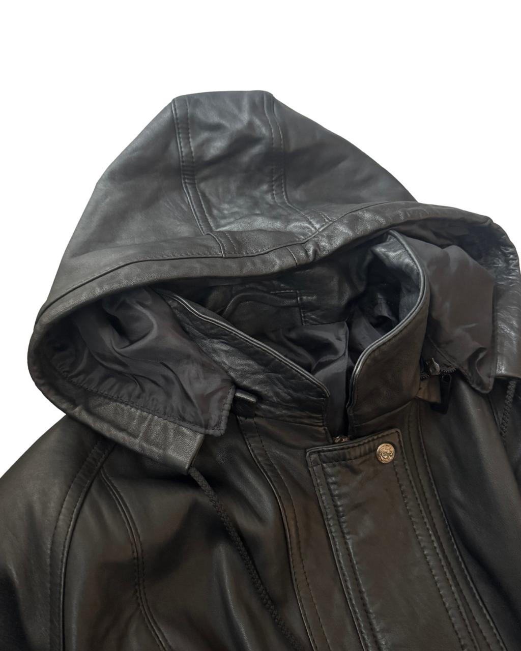 Vintage Funnel Jacket with removable hood (Black)