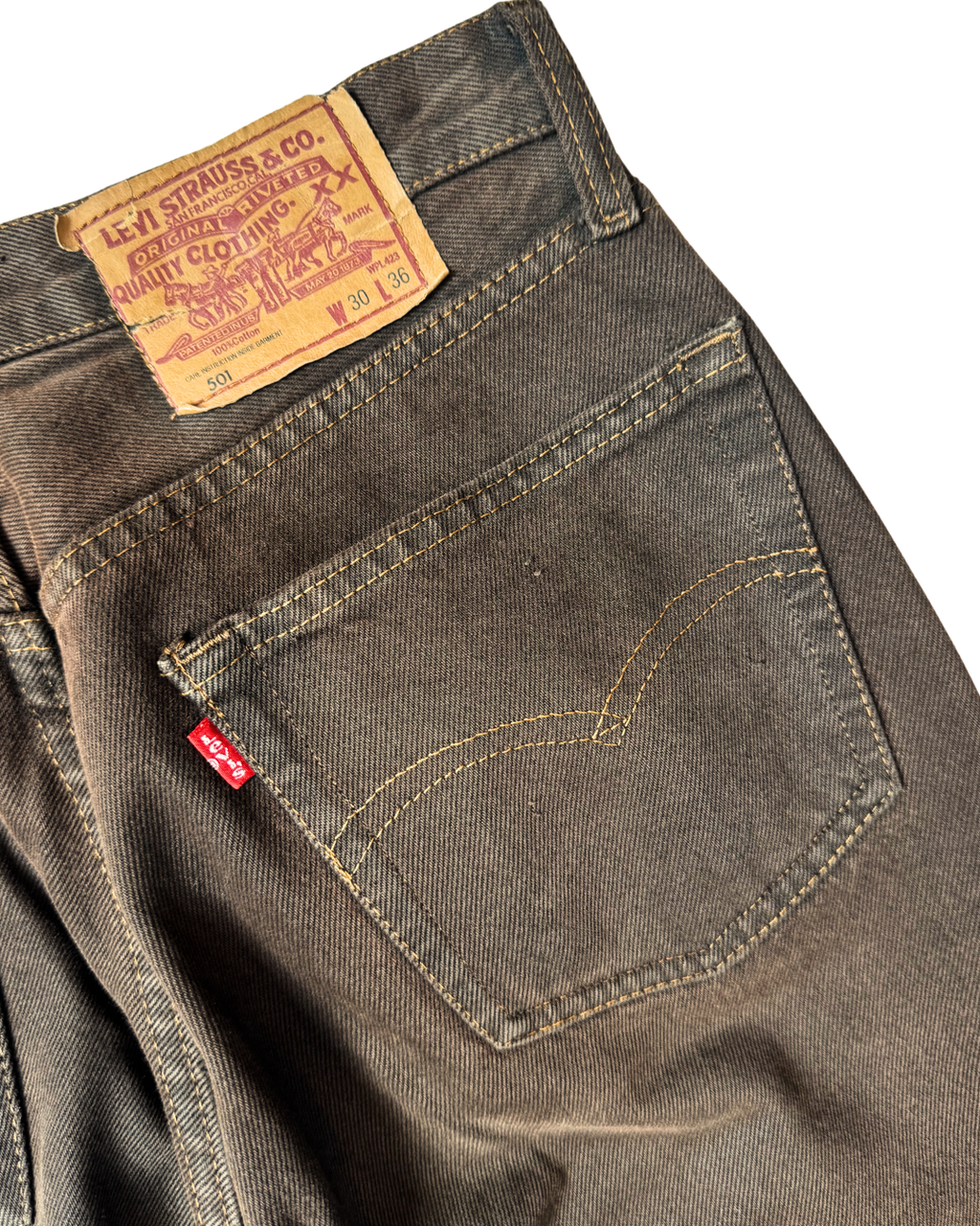 Levis 501 Chocolate: W29 L34