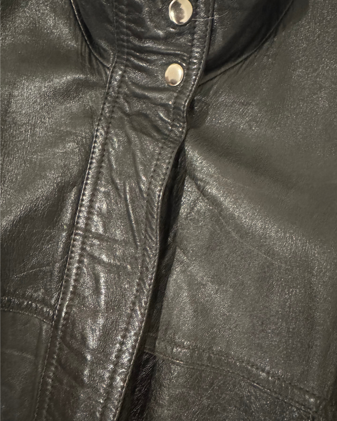 Vintage Leather Bomber: Funnel Neck