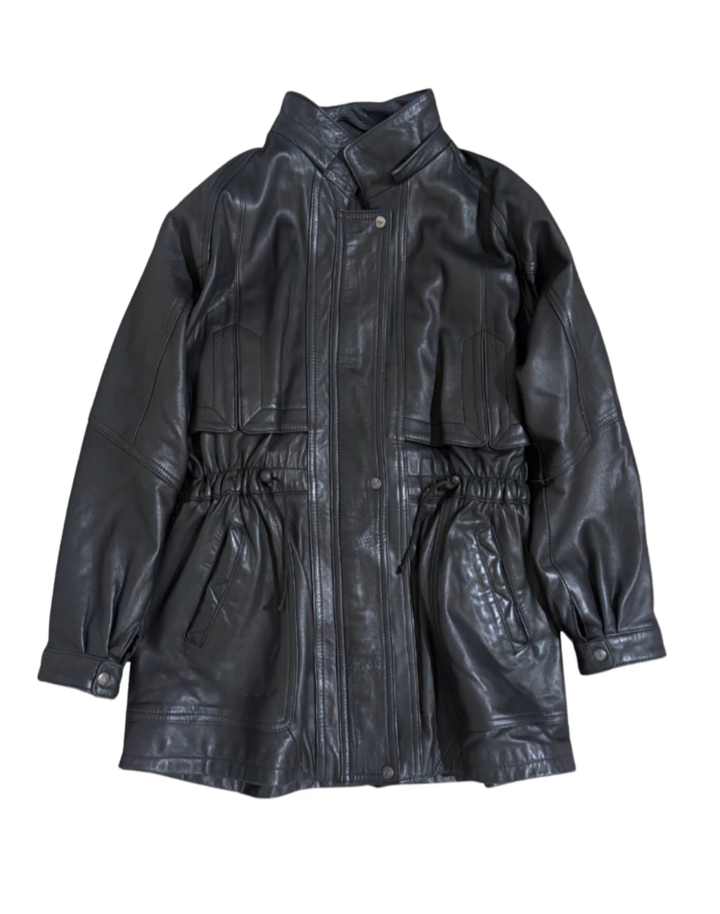 Vintage Funnel Jacket with removable hood (Black)