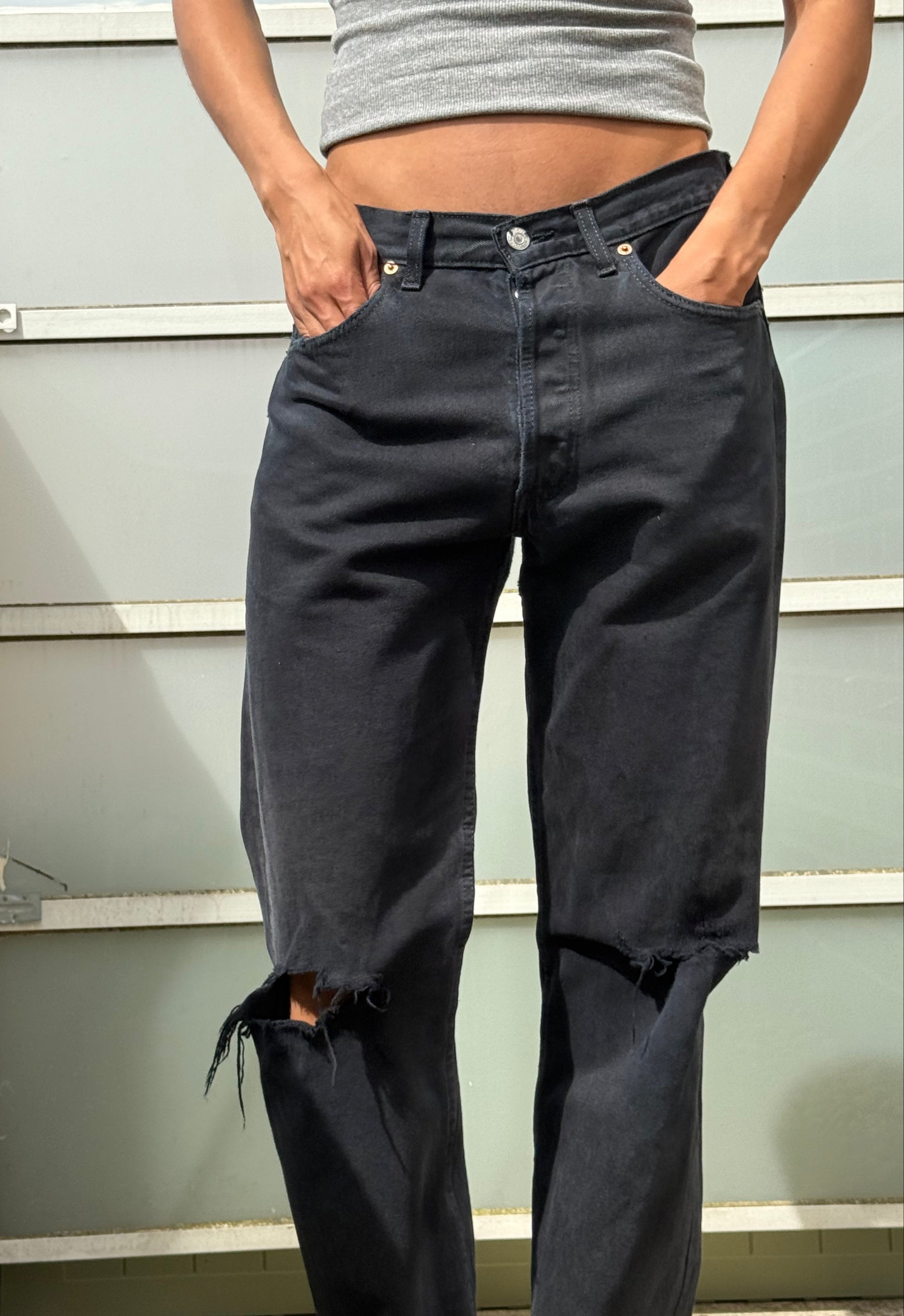 Levis 501 Black Rip 90s W31 L33